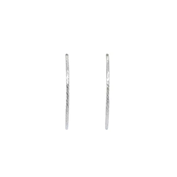White Gold Round Earrings