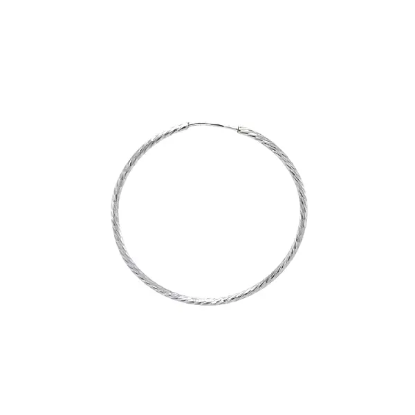 White Gold Round Earrings