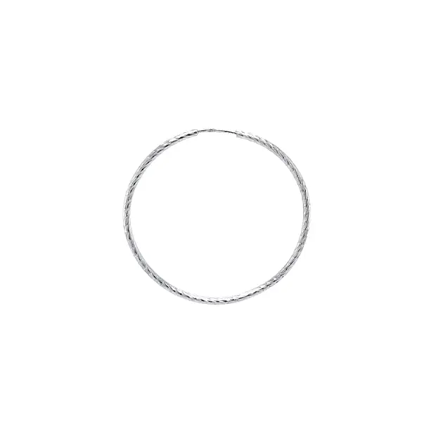 White Gold Round Earrings