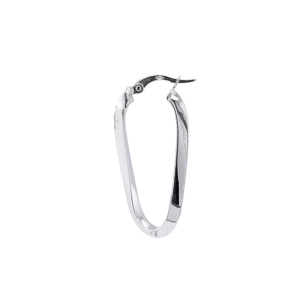 White Gold Round Earrings