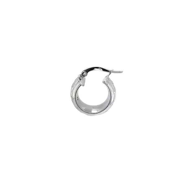 White Gold Round Earrings