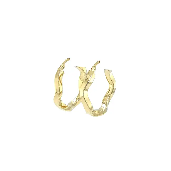 Gold Round Earrings