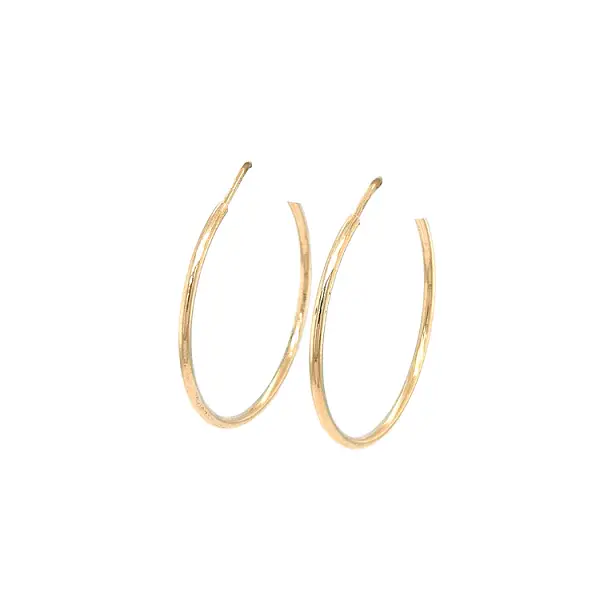 Gold Round Earrings