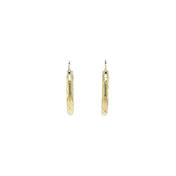 Gold Round Earrings