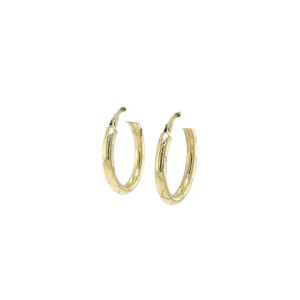 Gold Round Earrings