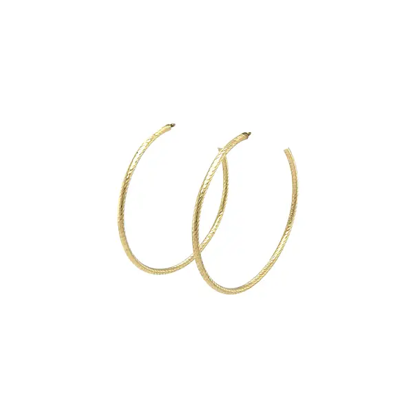 Gold Round Earrings