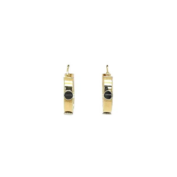Gold Round Earrings