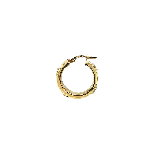 Gold Round Earrings