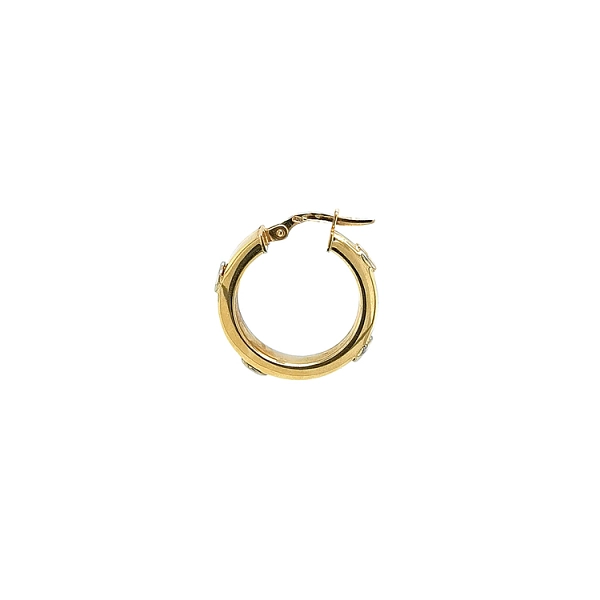 Gold Round Earrings