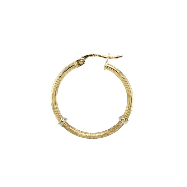 Distinctive Round Earrings with Combination of Shine and Matte