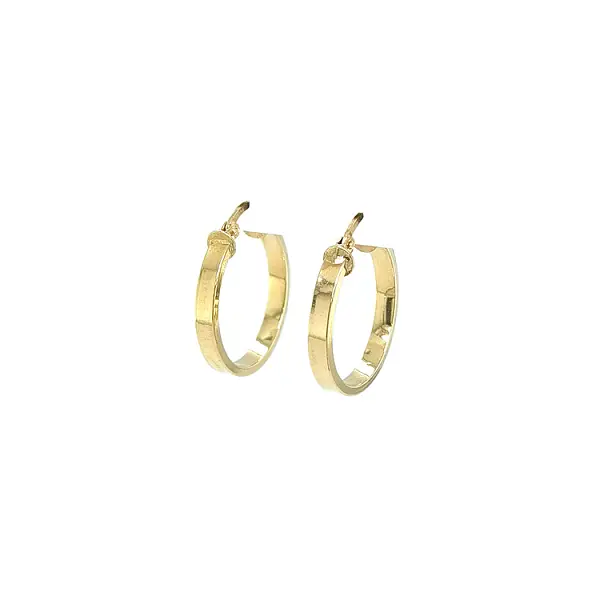 Gold Round Earrings