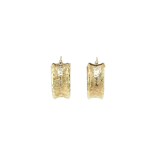 Gold Round Earrings