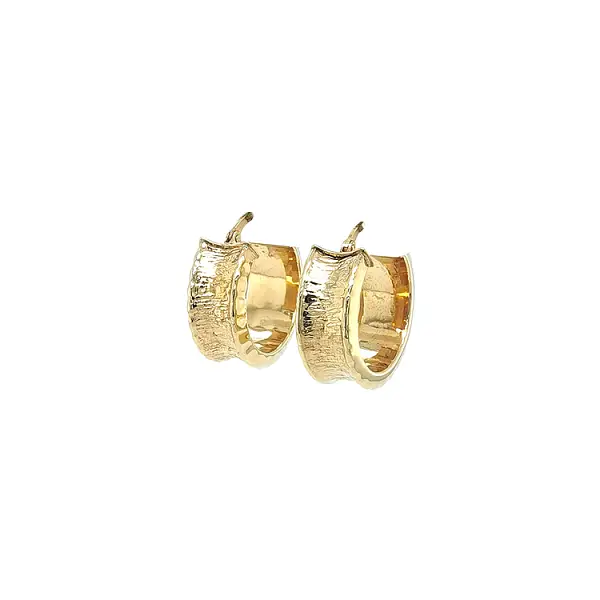 Gold Round Earrings