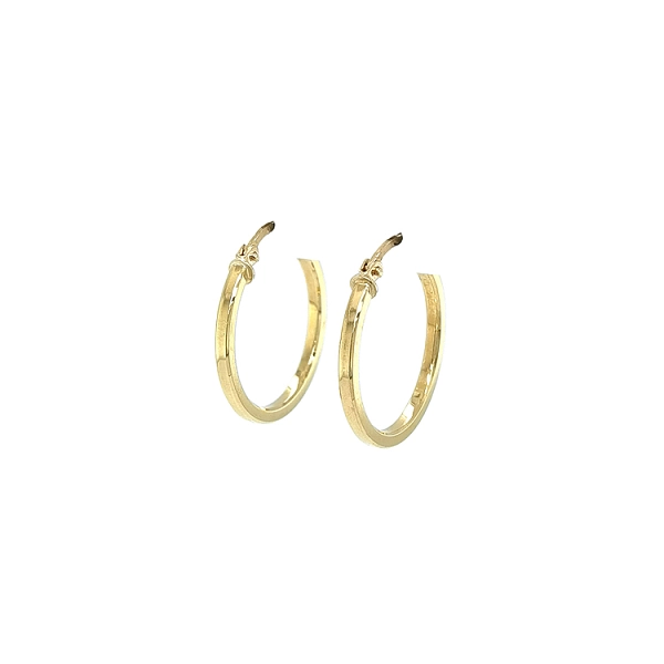 Gold Round Earrings
