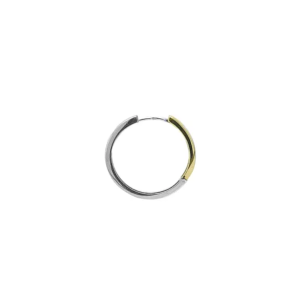 Round Earrings made of Combination Gold