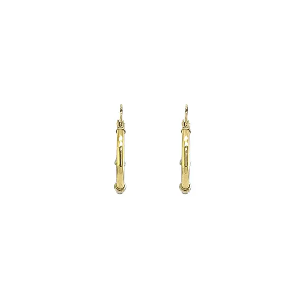 Gold Round Earrings