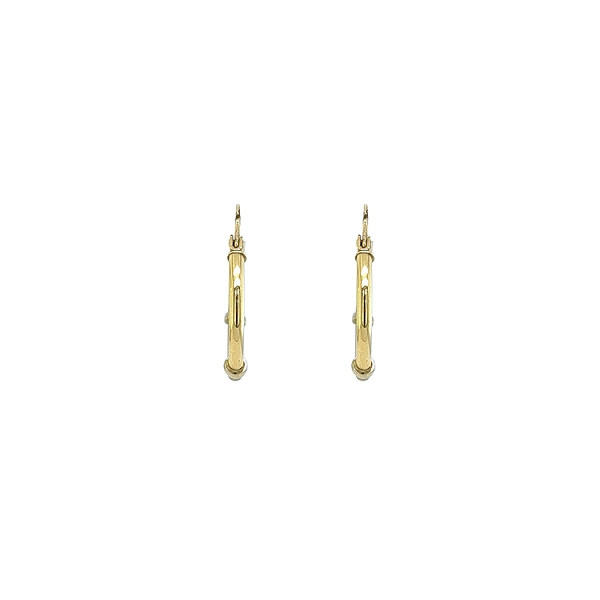 Gold Round Earrings