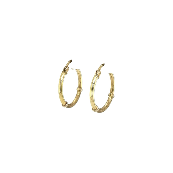Gold Round Earrings