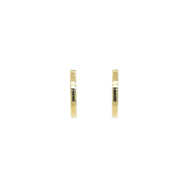 Double-sided Round Earrings made of Combination Gold