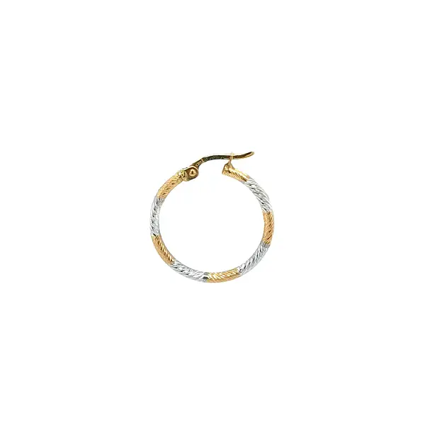 Round Earrings made of Combination Gold