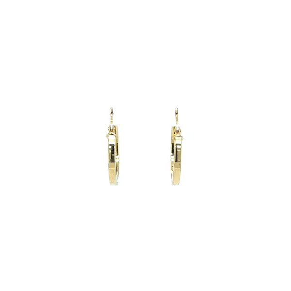 Gold Round Earrings