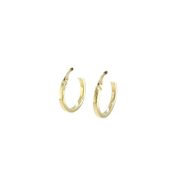 Gold Round Earrings