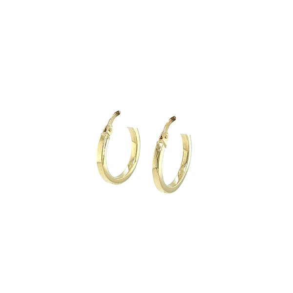 Gold Round Earrings
