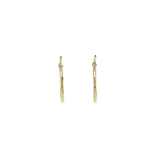 Gold Round Earrings