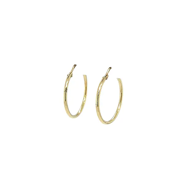 Gold Round Earrings