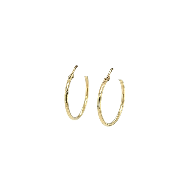 Gold Round Earrings