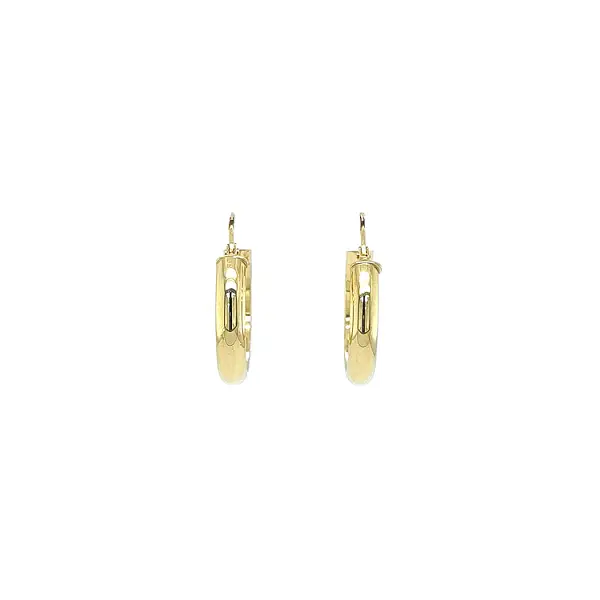 Gold Round Earrings
