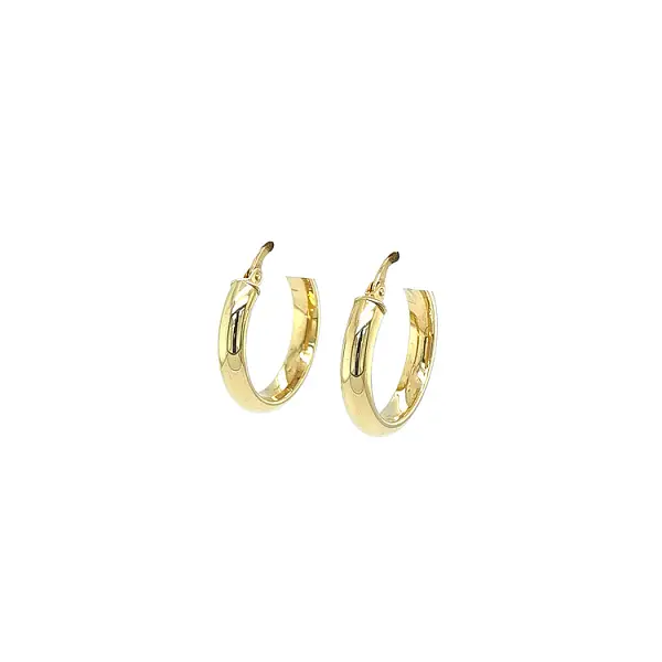 Gold Round Earrings