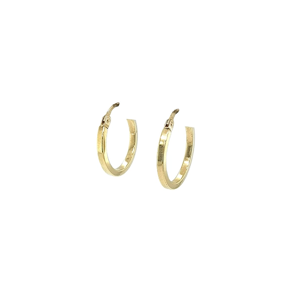 Gold Round Earrings