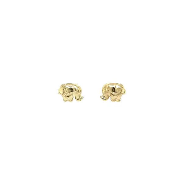 Gold Pecky Elephant Earrings
