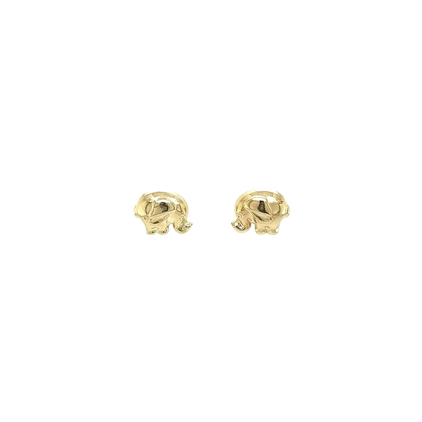 Gold Pecky Elephant Earrings