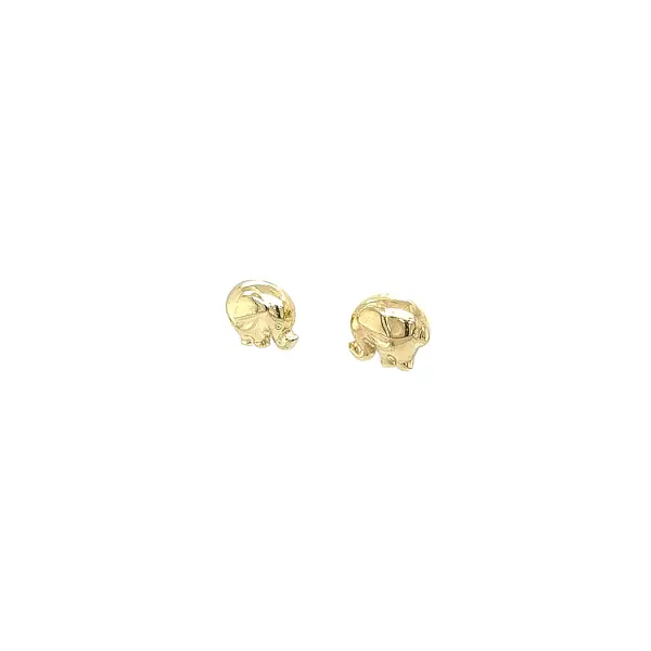 Gold Pecky Elephant Earrings