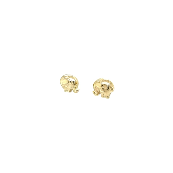 Gold Pecky Elephant Earrings