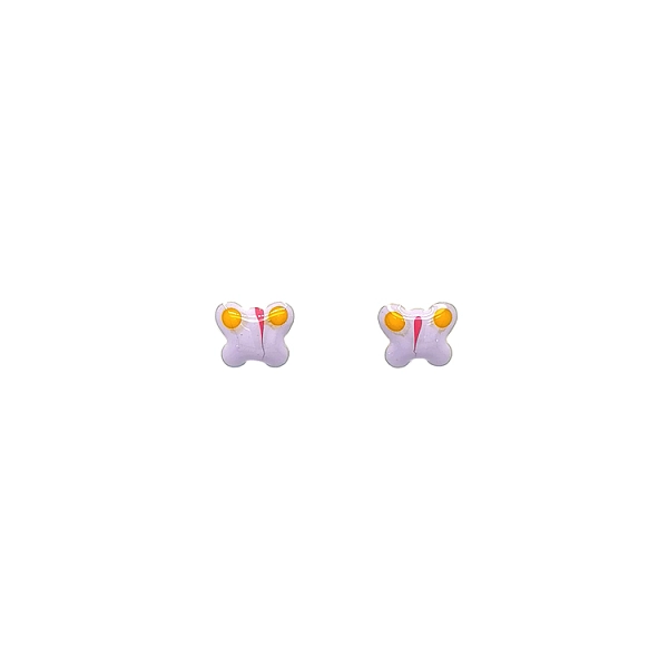 Gold Pecek Earrings Butterflies
