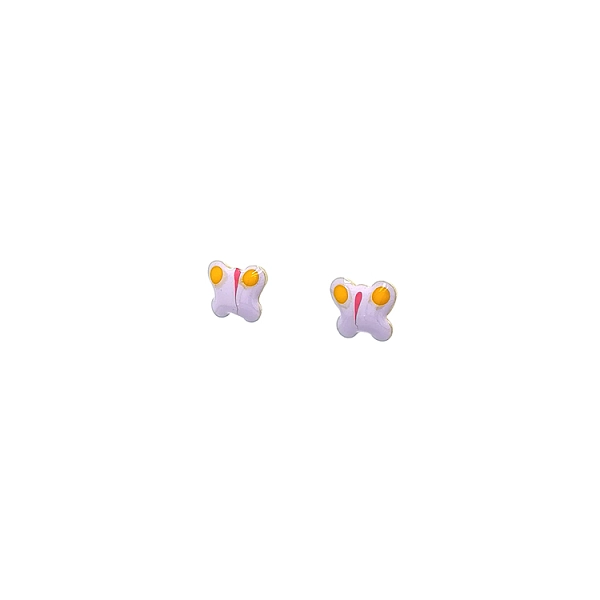 Gold Pecek Earrings Butterflies