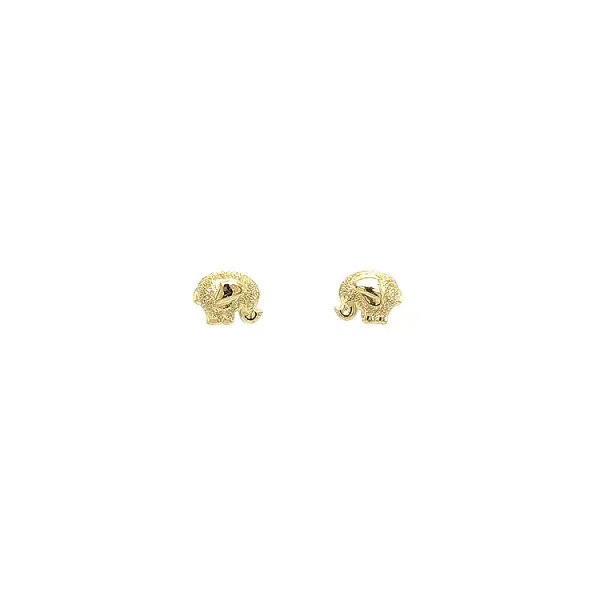 Gold Pecky Elephant Earrings