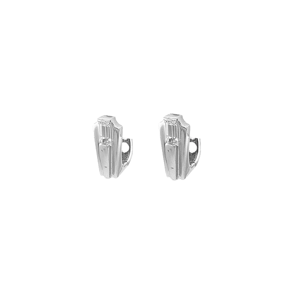 Gold Earrings with Zircons
