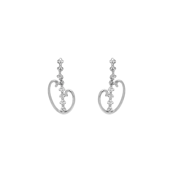 Gold Earrings with Zircons