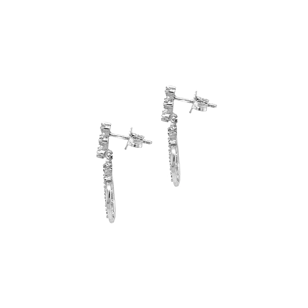 Gold Earrings with Zircons