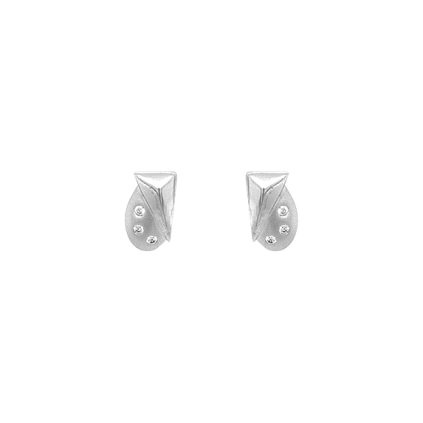 Gold Earrings Earrings with Zircons