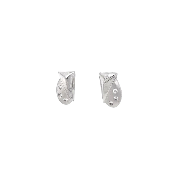 Gold Earrings Earrings with Zircons