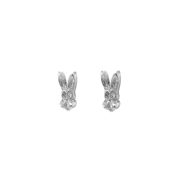 Golden Rabbit Earrings with Zircones