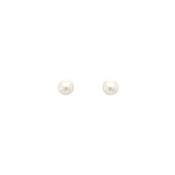 Pecky Earrings with White Gold Pearl