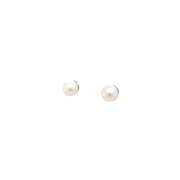 Pecky Earrings with White Gold Pearl