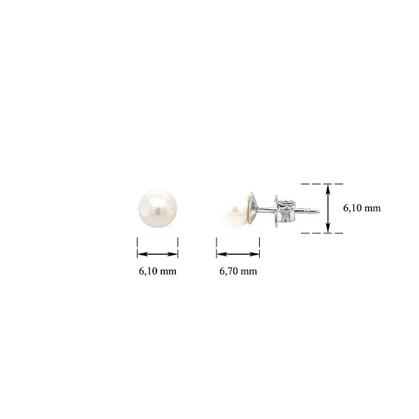 Pecky Earrings with White Gold Pearl