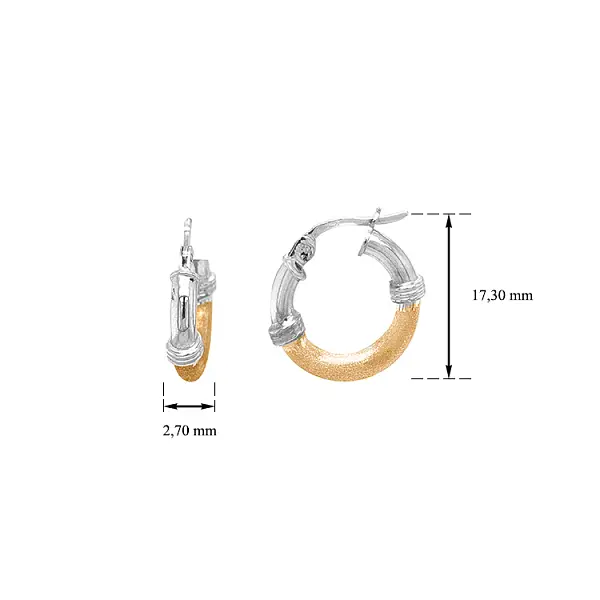 Gold Earrings Rings made of Combination Gold